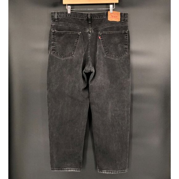 Vintage Levis Men's 550 Relaxed Fit Jeans W42 L30 Black Canada Red Tab Y2k 2001 - Picture 2 of 11